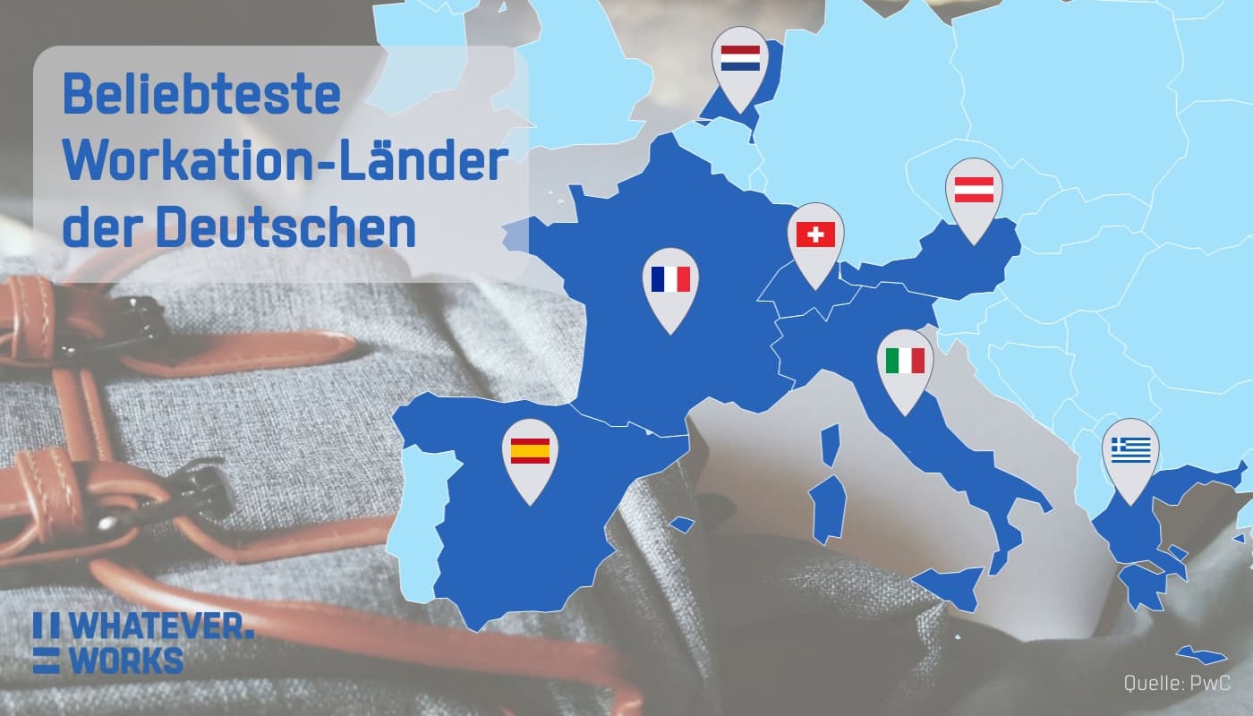 Beliebteste Workation Laender der Deutschen